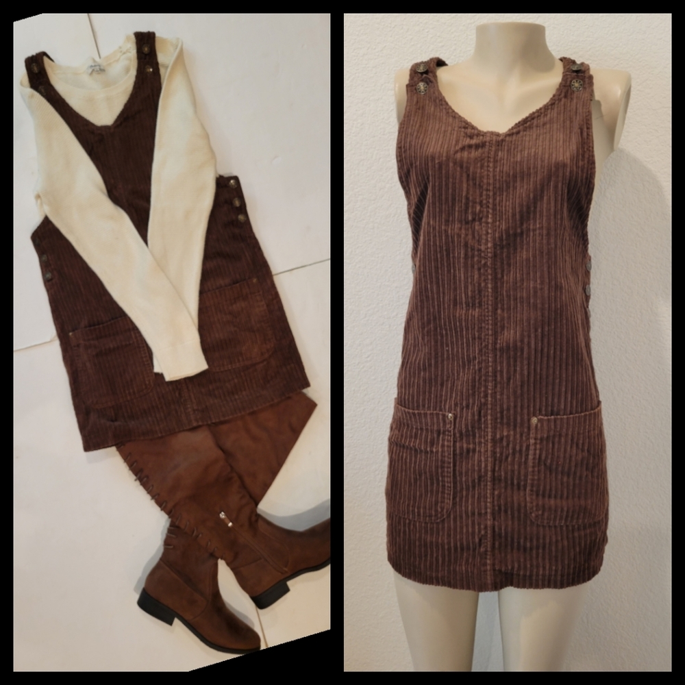 Alaska Blues Brown Wide Cord Jumper M
